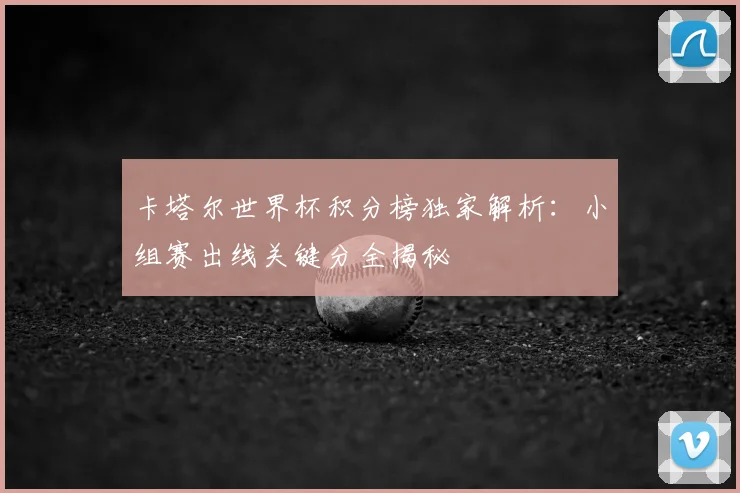 卡塔尔世界杯积分榜独家解析：小组赛出线关键分全揭秘